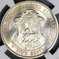 1890 NGC MS 64 German East Africa Rupie Silver Wilhelm II Coin (18070705C)