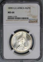 1890 NGC MS 64 German East Africa Rupie Silver Wilhelm II Coin (18070705C)