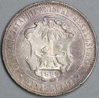 1899 German East Africa Rupie Lion Wilhelm II Colonial Silver Coin (19070703R)