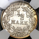 1905-A NGC MS 66 Germany 1/2 mark GEM Berlin Mint State Coin (19102001C)