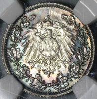 1919-A NGC MS 65 Germany Silver 1/2 Mark Kaiser Reich Berlin Coin (20010903C)