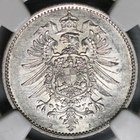 1878-A NGC MS 63 Germany 1 Mark Silver Rare Kaiser Reich Coin POP 1/1 (21082806C)