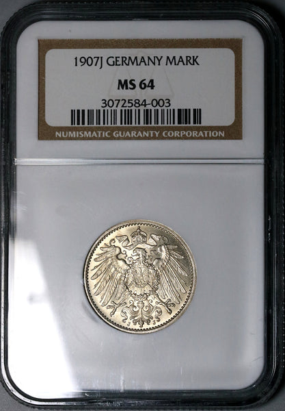 デンマーク　2クローネ　1937 【NGC MS61】　世界コイン 1907-J NGC MS 64 Germany 1 Mark Scarce Hamburg Silver Coin