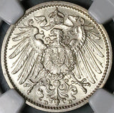1914-D NGC MS 66 Germany 1 Mark Munich Mint State Silver Coin (23032103C)
