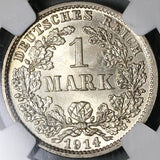 1914-D NGC MS 66 Germany 1 Mark Munich Mint State Silver Coin (23032103C)