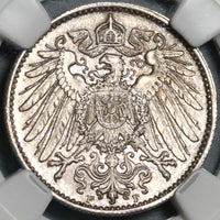 1916-F NGC MS 64 Germany 1 Mark Mint State Silver Coin (20071603C)