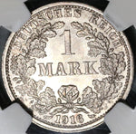 1916-F NGC MS 64 Germany 1 Mark Mint State Silver Coin (20071603C)