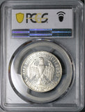 1930-G PCGS MS 63 Zeppelin World Flight Germany 3 Mark Silver 61k Coin (21100604C)