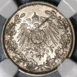 1902-F NGC MS 61 Germany 50 Pfennig Kaiser Reich Silver Coin 95K (21082102C)