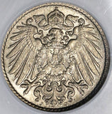 1913-J NGC MS 63 Germany 5 Pfennig Rare Hamburg Kaiser Reich Coin POP 2/0 (19060102C)