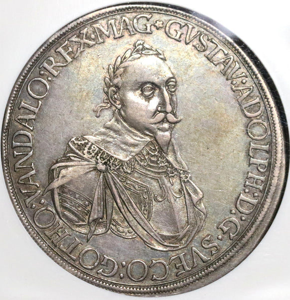 1632 NGC XF 45 Augsburg Taler Sweden Occupation German State Silver Thaler Coin (20071503C)