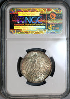 1907 NGC MS 66 Baden 2 Mark Friedrich Death Silver German State Coin (19090902C)