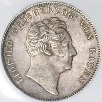 1852 NGC XF 40 Baden Double Thaler Rare German State Silver Coin 60k Minted (20022901C)