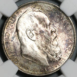 1911-D NGC MS 62 Bavaria Silver 2 Mark Luitpold German State Coin (21011203C)
