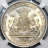 1871-B NGC MS-65  Bremen Thaler Victory France Silver German State Coin 61K (20122802D)