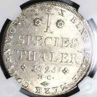 1795 NGC MS 63 Brunswick Thaler German State Crown Silver Coin (20082202C)