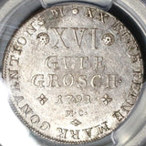 1791 PCGS AU 58 Brunswick 16 Groschen German State Coin POP 1/1 (20011401C)