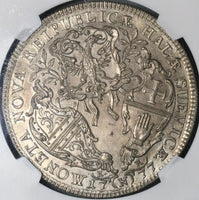 1777 NGC UNC Det Hall German State Taler Silver Thaler Coin (21082305C)