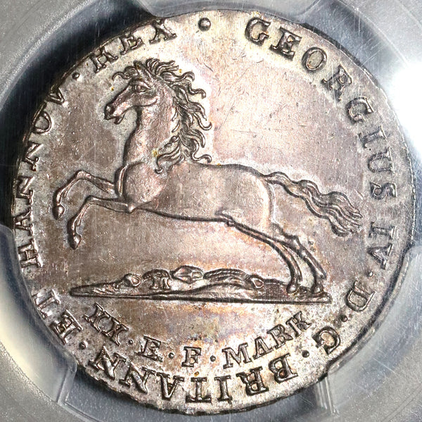 1822 PCGS MS 64 Hannover 16 Groschen George IV German State Horse Silver Coin POP 1/0 (20010601C)