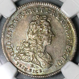 1717 NGC AU 55 Brunswick Hannover 1/6 Thaler George I Coin POP 2/1 (22022501C)