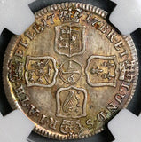 1717 NGC AU 55 Brunswick Hannover 1/6 Thaler George I Coin POP 2/1 (22022501C)