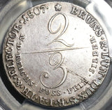 1807 PCGS AU Det 2/3 Thaler George III Hannover Brunswick-Luneburg Silver Coin (20041303C)