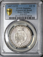 1807 PCGS AU Det 2/3 Thaler George III Hannover Brunswick-Luneburg Silver Coin (20041303C)