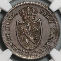 1809 NGC XF 45 Nassau 1 Kreuzer Weilburg Usingen German State Coin POP 1/0 (22060201C)