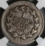 1809 NGC XF 45 Nassau 1 Kreuzer Weilburg Usingen German State Coin POP 1/0 (22060201C)