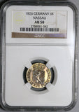 1826 NGC AU 58 Nassau 6 Kreuzer German State Silver Coin POP 1/0 (22060203C)