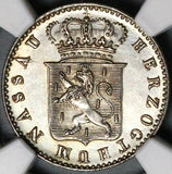 1831 NGC MS 62 Nassau 6 Kreuzer German State Silver Coin POP 1/1 (22060204C)