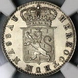 1833 NGC MS 62 Nassau 6 Kreuzer German State Silver Coin POP 2/1 (22060205C)