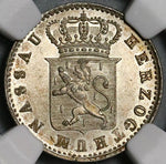 1847 NGC MS 64 Nassau 6 Kreuzer German State Silver Coin POP 2/1 (22060404C)