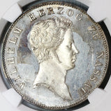 1837 NGC MS 63 Nassau Thaler Mint State Geman Near PL Taler Coin (19100405C)