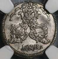 1773 NGC AU 55 Nurnberg 1 Kreuzer City View German State Silver Coin (21060402C)
