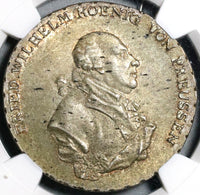 1793-E NGC MS 62 Prussia Thaler Mint State Silver Konigsberg Coin POP 2/0 (20071801D)