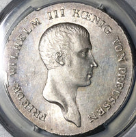 1814-A PCGS MS 63 Prussia Thaler German State Taler Friedrich Wilhelm Coin (21100801C)