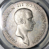 1814-A PCGS MS 63 Prussia Thaler German State Taler Friedrich Wilhelm Coin (21100801C)