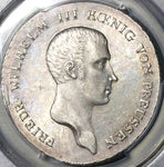 1814-A PCGS MS 63 Prussia Thaler German State Taler Friedrich Wilhelm Coin (21100801C)