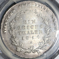 1814-A PCGS MS 63 Prussia Thaler German State Taler Friedrich Wilhelm Coin (21100801C)