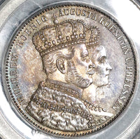1861-A PCGS PR 64 Prussia Thaler Proof German States Coronation Taler Berlin Coin POP 2/0 (21032501D)