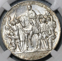 1913 NGC MS 64 Prussia 3 Mark Napoleon Defeat German Silver Coin (21071302C)
