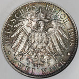 1908 NGC MS 63  Saxe Weimar 2 Mark Jena 50K German State Silver Coin (20050302C)