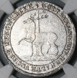 1752 NGC AU 58 STOLBERG Silver 1/3 Taler Stag German State Coin POP 1/0 (17100501D)