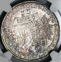 1752 NGC AU 58 STOLBERG Silver 1/3 Taler Stag German State Coin POP 1/0 (17100501D)