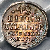 1723-IIG PCGS MS 64 Stolberg Stag 1/48 Thaler Mint State Coin POP 1/0 (22010502D)