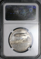 1924 NGC PF 63 Cameo Zeppelin World Tour Hugo Eckener USS Los Angeles Silver Medal POP 1/0 (22042704C)