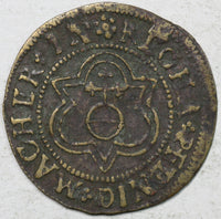 1600s Wolf Lauer Nurnberg Pfennig Pfenig Jeton Medieval Style Coin (19110602R)