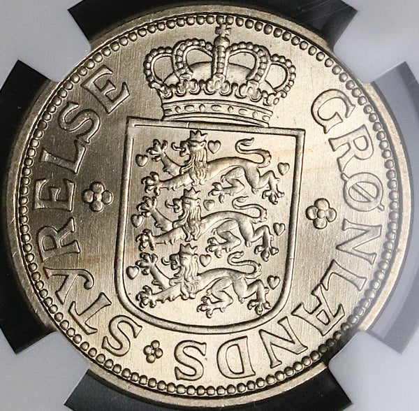 1926 NGC MS 64 Greenland 25 Ore Polar Bear No Hole Coin 1926 NGC MS 64 Greenland 25 Ore Polar Bear No Hole Coin