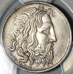 1930 PCGS AU 58 20 Drachmai Poseidon Ancient Galley Ship Silver Coin (21042001C)